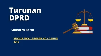 Sumatera Barat 1 PERGUB PROV SUMBAR NO 4 TAHUN 2015