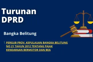 1 PERGUB PROV BANGKA BELITUNG ISLANDS NO 21 YEAR 2012 CONCERNING MOTOR VEHICLES TAX AND CUSTOMS