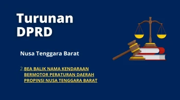 Nusa Tenggara Barat 2 BEA BALIK NAMA KENDARAAN BERMOTOR PERATURAN DAERAH PROPINSI NUSA TENGGARA BARAT