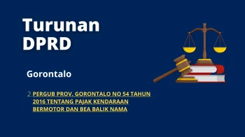 Gorontalo 2 PERGUB PROV GORONTALO NO 54 TAHUN 2016 TENTANG PAJAK KENDARAAN BERMOTOR DAN BEA BALIK NAMA