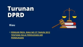 4. PERGUB PROV. RIAU NO 37 OF 2012 CONCERNING SURFACE WATER RECOVERY VALUE