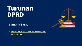 Sumatera Barat 4 PERGUB PROV SUMBAR PERDA NO 1 TAHUN 2012