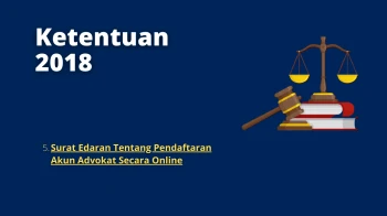 Surat Edaran Tentang Pendaftaran Akun Advokat Secara Online