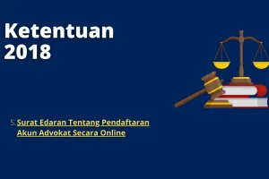 Surat Edaran Tentang Pendaftaran Akun Advokat Secara Online