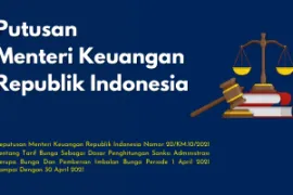 PUTUSAN MENTERI KEUANGAN REPUBLIK INDONESIA KEPUTUSAN MENTERI KEUANGAN1 Keputusan Menteri Keuangan Republik Indonesia Nomor 20KM102021 Tentang Tarif Bunga Sebagai Dasar Penghitungan Sanksi Administrasi Berupa Bunga Dan Pemberian Imbalan Bunga Periode 1 April 2021 Sampai Dengan 30 April 2021 cover website publikasi