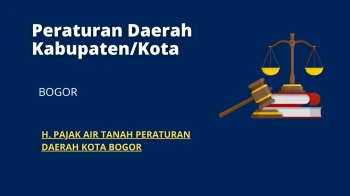 H. PAJAK AIR TANAH PERATURAN DAERAH KOTA BOGOR