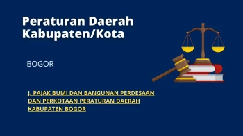 J. PAJAK BUMI DAN BANGUNAN PERDESAAN DAN PERKOTAAN PERATURAN DAERAH KABUPATEN BOGOR