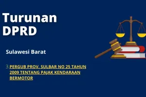 3 PERGUB PROV SULBAR NO 25 TAHUN 2009 TENTANG PAJAK KENDARAAN BERMOTOR